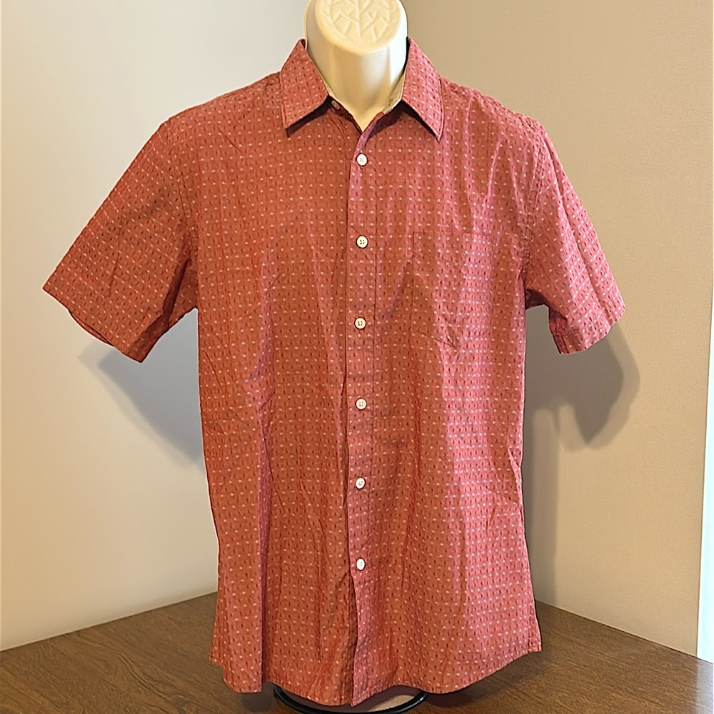 Saddlebred 1888 Red Chambray Men’s Short-Sleeve Button Up Shirt